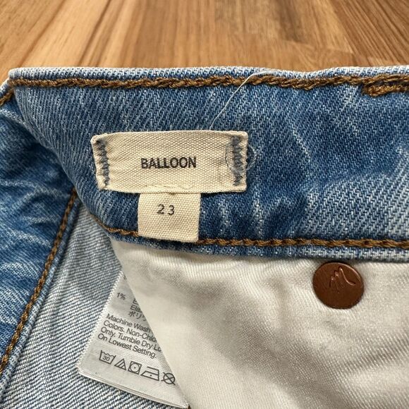 Madewell Balloon Jeans Women's 23 Cropped High Rise Curved Mom Denim - Picture 10 of 12